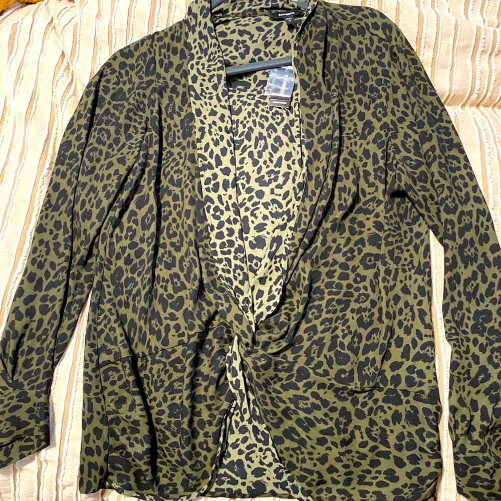 Express leopard blouse